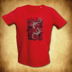 tričko gekoni červené